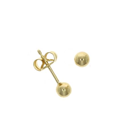 9ct Gold Classic Ball Stud Earrings 4mm TB Mitchell Stud TB