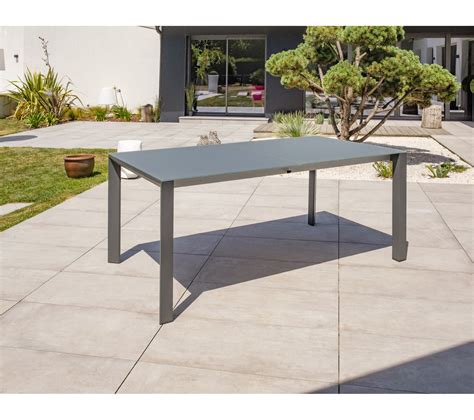 Ensemble Repas De Jardin Places En Aluminium Gris Anthracite