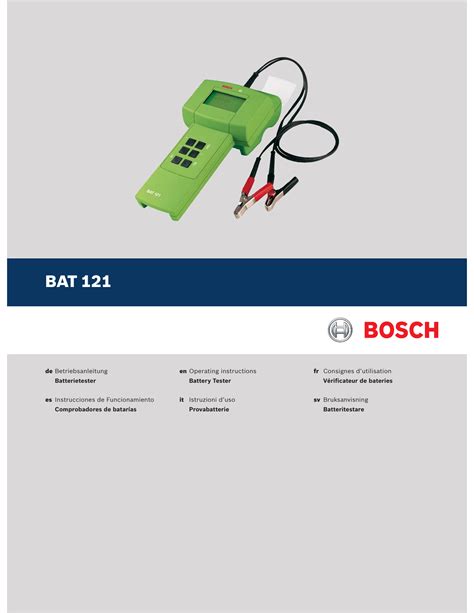 Bosch Bat 121 User Manual Manualzz