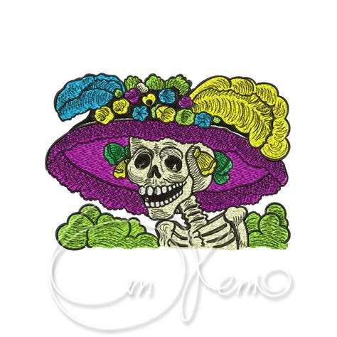 Dise O De Bordado A M Quina La Calavera Catrina Pes Descarga Etsy