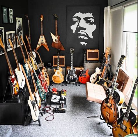 33 Guitar Room Ideas That Hit The Right Note In 2023 Houszed Guitar Room Music Room Design