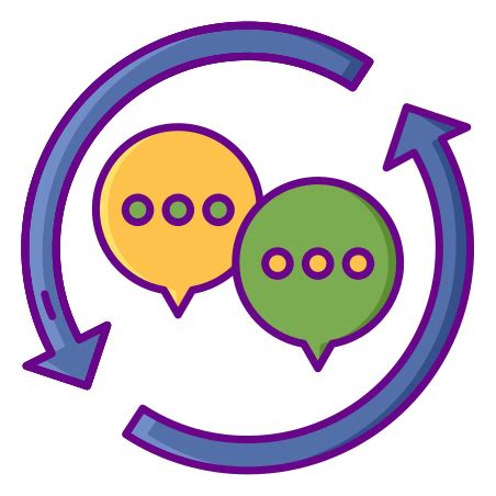 Two Way Communication Icon In Flaticons Lineal Color Style