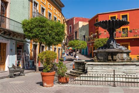 Guanajuato City Historic Center. Colorful Homes Built on Hillside ...