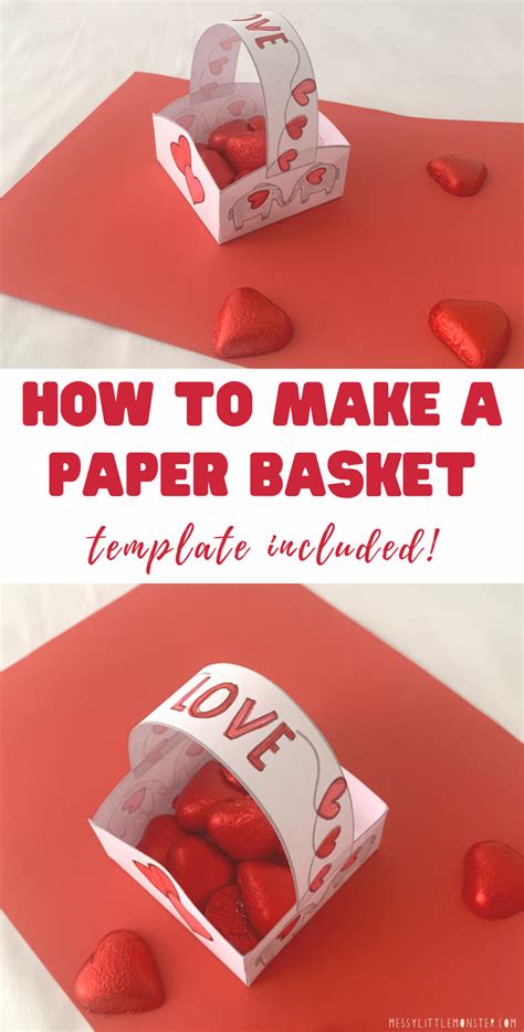 How To Make A Paper Basket Template Included Messy Little Monster