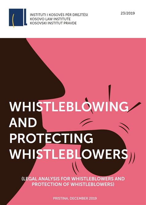 Whistleblowing And Protecting Whistleblowers Ikd