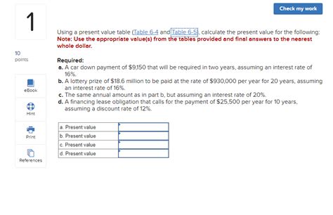 Solved Table 6 4 Factors For Calculating The Present Value Chegg