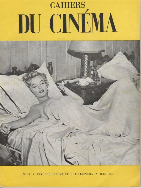 Cahiers Du Cinema June 1953 French Magazine Cover Photo Of Marilyn