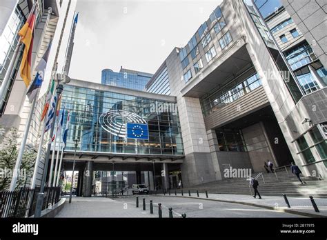 Edificio Del Parlamento Europeo En Bruselas Bélgica Edificio De La