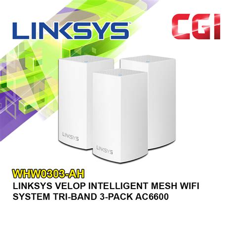 Linksys Velop Intelligent Mesh Wifi System Tri Band Pack Ac