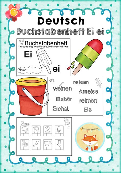 Miniheft Zum Buchstaben Ei Ei Unterrichtsmaterial Im Fach Deutsch