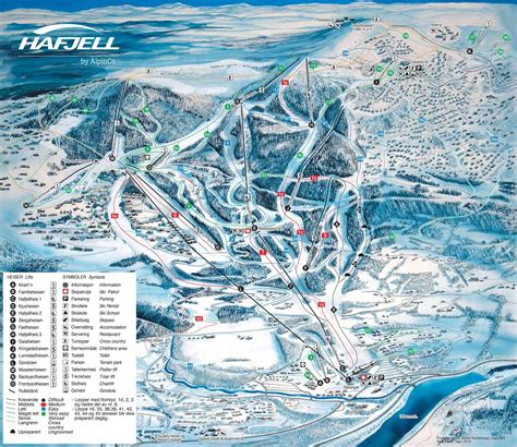 Hafjell Trail Map • Piste Map • Panoramic Mountain Map