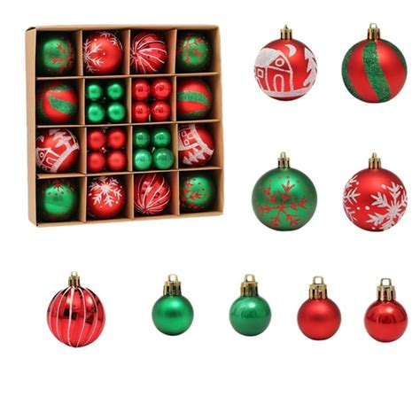 Clearance Christmas Balls Ornaments 44pcs Colorful Christmas Hanging