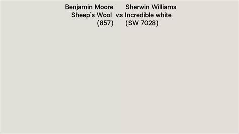 Benjamin Moore Sheeps Wool 857 Vs Sherwin Williams Incredible White