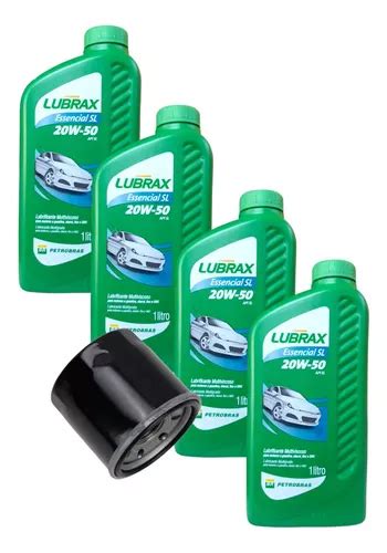 Kit Troca De Óleo Filtro 4 Litros Lubrax 20w 50 Essencial Frete grátis