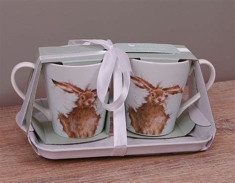 Wrendale Hare Pimpernel Mug Tray Set Geschenkset Hase