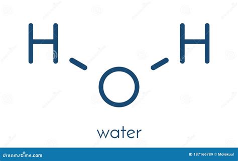 Molek L Des Wassers H O Skelettale Formel Vektor Abbildung