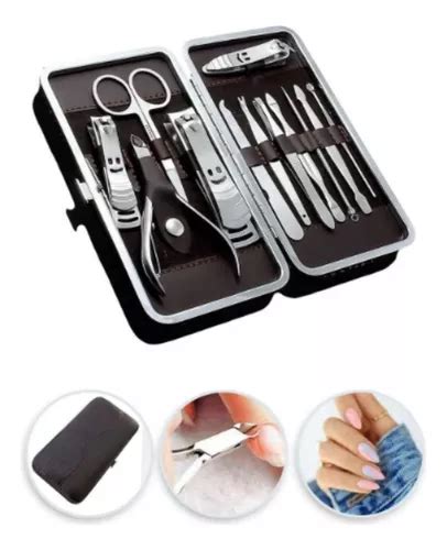 Kit Manicure Pedicure Profissional Inox Estojo Parcelamento Sem Juros