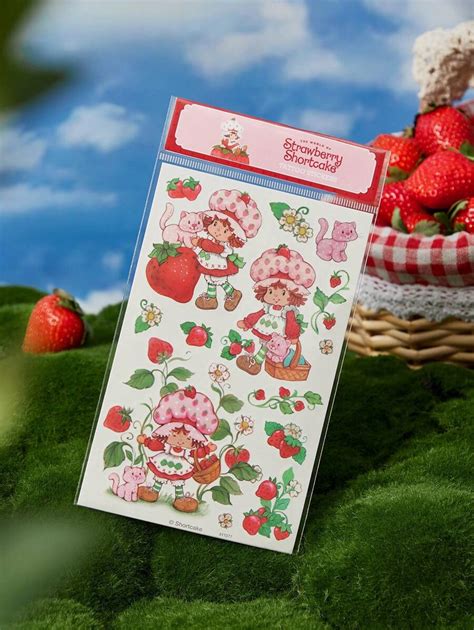 Strawberry Shortcake X SHEIN 2 peças Tatuagens Temporárias de