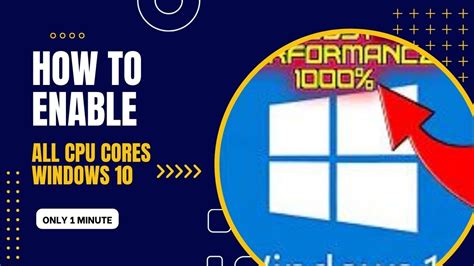 How To Enable All CPU Cores Windows 10 Boost PC PERFORMANCE 100