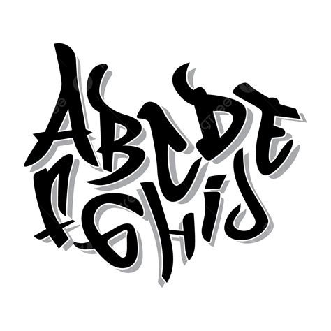 Hand Drawn Graffiti Alphabet Vector, Alphabet, Graffiti Font, Hand ...