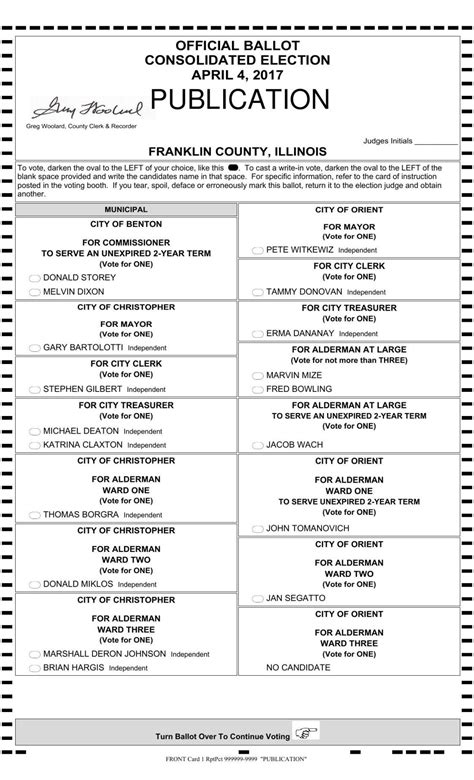 Franklin County Sample Ballot Thesouthern