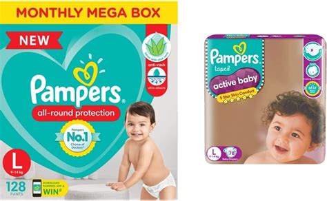 Pampers New Diapers Pants Monthly Box Pack Large Pack Of