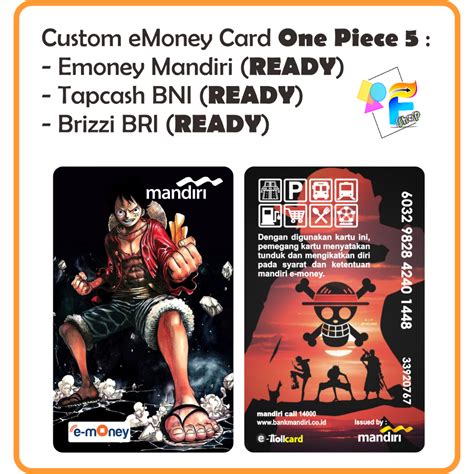 Jual Kartu Emoney Etoll Tapcash Brizzi Edisi One Piece Custom Print