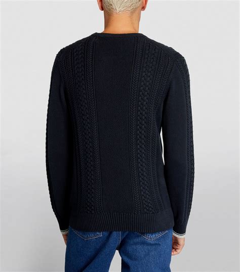 Vince Cotton Cable Knit Sweater Harrods US