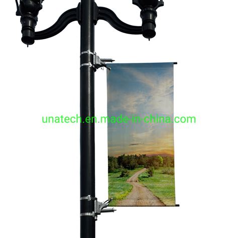 Outdoor Advertising Street Pole Spring Loaded Banner Bracket China