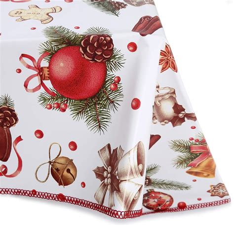 Amazon Decoser Heavy Duty Flannel Backed Vinyl Tablecloth With