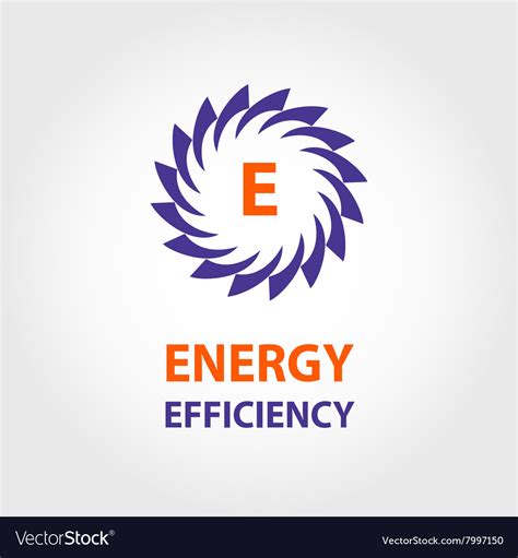 Logo Energy Efficiency Eco Sun Royalty Free Vector Image