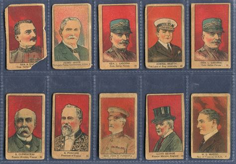 Lot Detail W545 World War I Leaders Strip Cards Lot Of 67 Cards