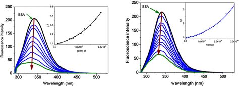 Sternvolmer Plots And Fluorescence Quenching Spectra Of Bsa In The