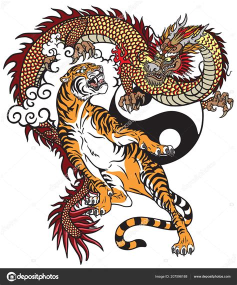 Japanese Tiger And Dragon