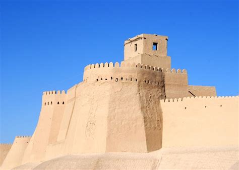 Premium Photo | Fortress walls of the old city in khiva