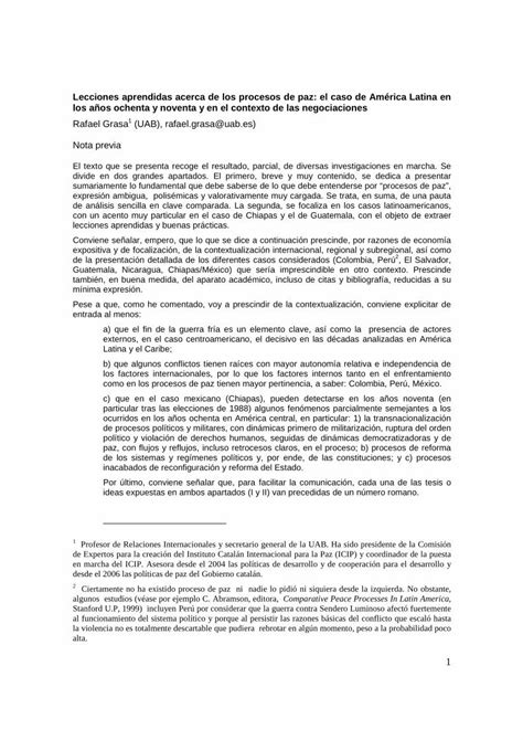 Pdf Lecciones Aprendidas Acerca De Los Procesos De Paz Dokumen Tips