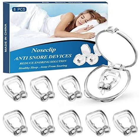 Anti Snoring Devices 8 Pcs Silicone Magnetic Anti Snoring Nose Clip