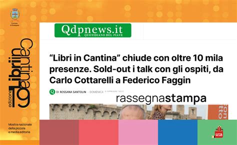 Rassegna Stampa Libri In Cantina Chiude Con Oltre Mila Presenze