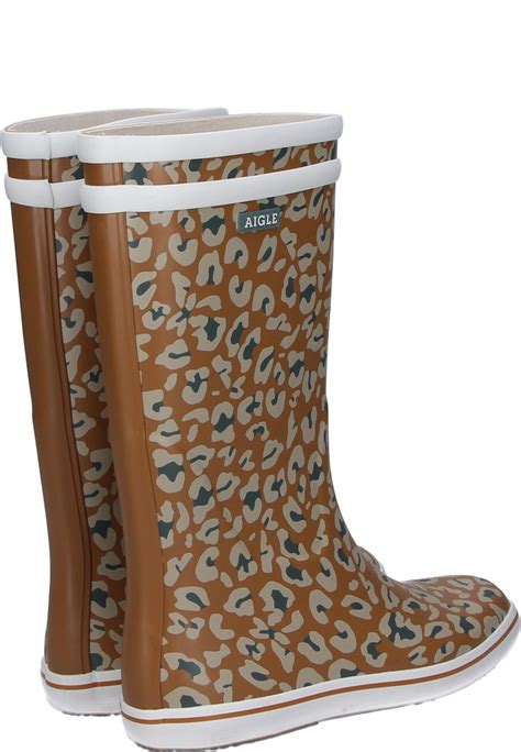 Ladies Wellington Boot Malouine Pt Leopard By Aigle The Classic