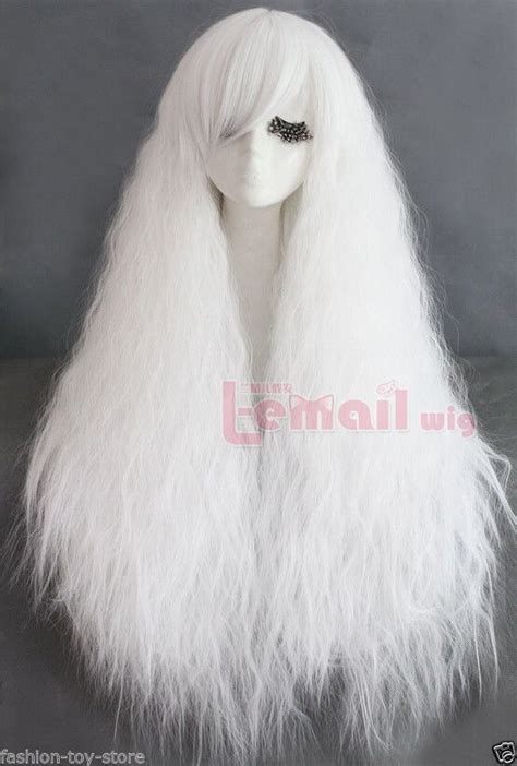 Long Rhapsody Curly Fluffy White Multiple List Cosplay Hair Synthetic