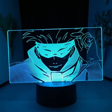 Lampa 3D Ainme Jujutsu Kaisen Gojo Satoru Rysunek LED Lampka Nocna Do