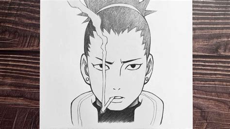 Easy Anime Sketch How To Draw Shikamaru Nara Naruto Boy Drawing