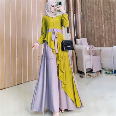 Promo Nilam Maxy S M L Xl Xxl By Uwais Pakaian Wanita Dress