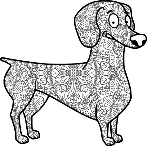 Dibujos De Maravilloso Mandala De Perro Para Colorear Para Colorear