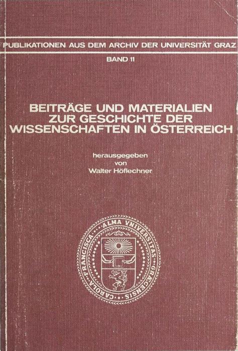 Beitr Ge Und Materialien Zur Geschichte Der Wissenschaften In