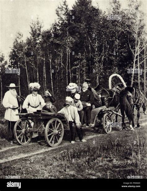 Leo Tolstoy and Sophia Andreevna on the Trip. Yasnaya Polyana. Museum: State Museum The Tolstoy ...