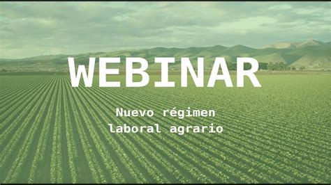 Webinar Ica Nuevo R Gimen Laboral Agrario Youtube