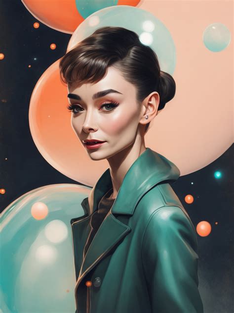 Premium Free Ai Images Audrey Hepburn Bubble Gum