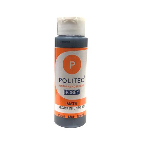 Acrilico Polytec Hobby Mate 60Ml Negro Intenso 302 Libreria Moderna