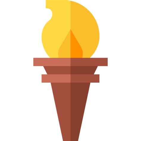 Olympic Flame Basic Straight Flat Icon